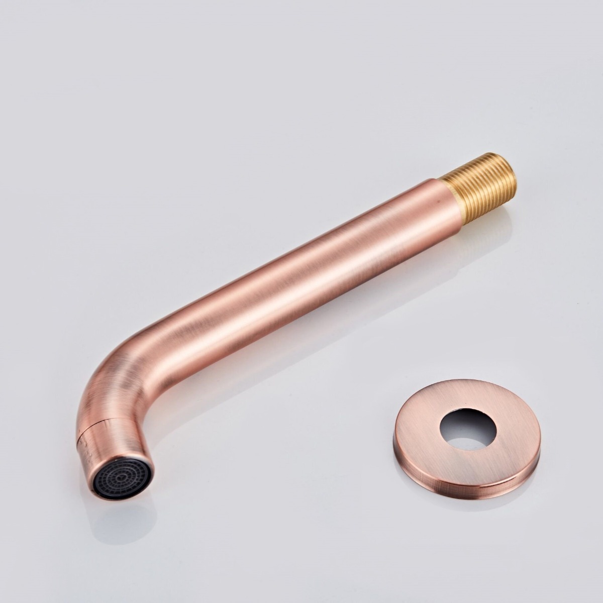 Saniclear Copper Curved inbouw badkraan geborsteld koper