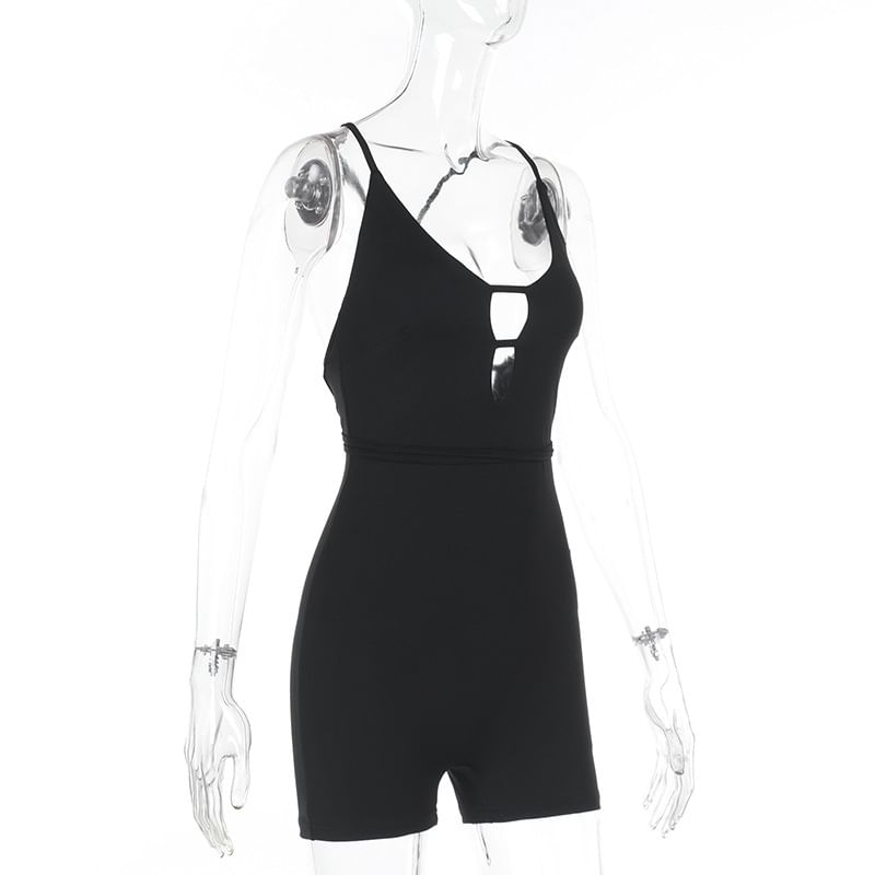 Femme Cradle - Spaghettibandjes Romper met Uitsnijding
