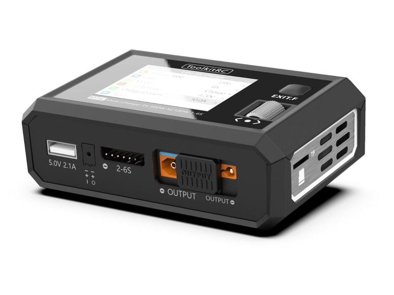ToolkitRC Ladegerät M7AC AC/DC 100W 1-6S Universelles Modellbau Ladegerät für 1-6S LiPo und 1-16 Zellen NiMH Akkus