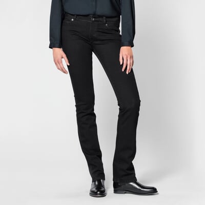 Damenjeans Straight, Schwarz