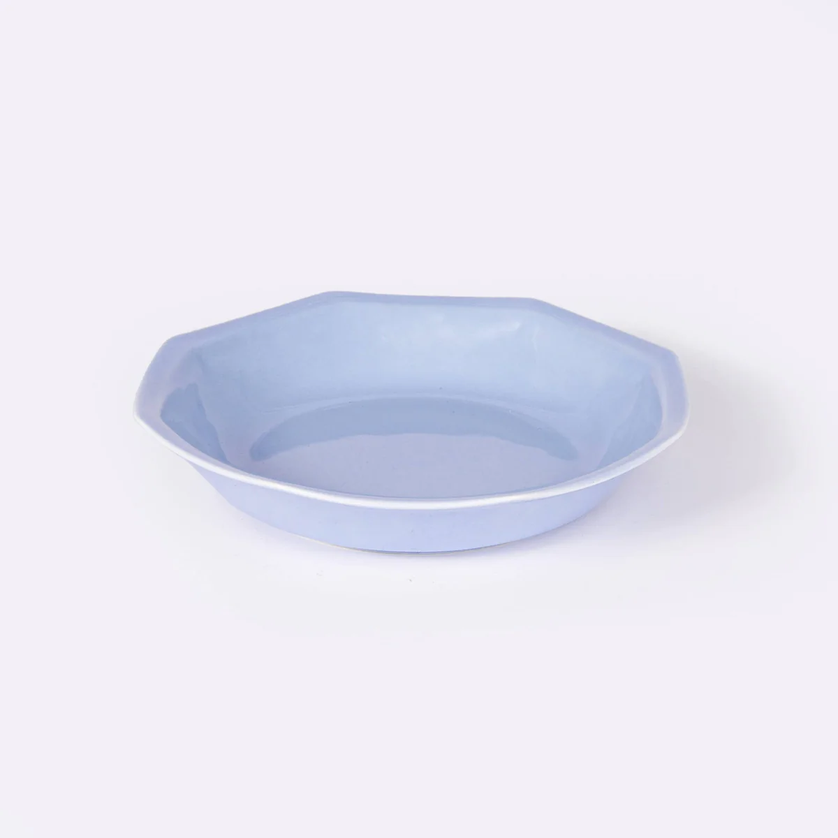 Assiette creuse octogonale bleu OGRE La Fabrique