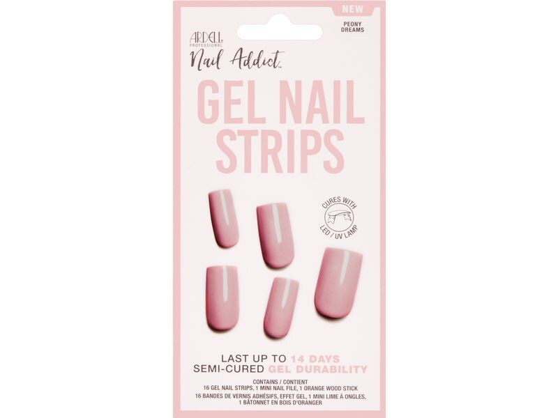 Ardell Gel Nail Strips Peony Dreams 16 Stück Nagellack, der nicht trocknen muss, nicht absplittert und auch noch länger hält
