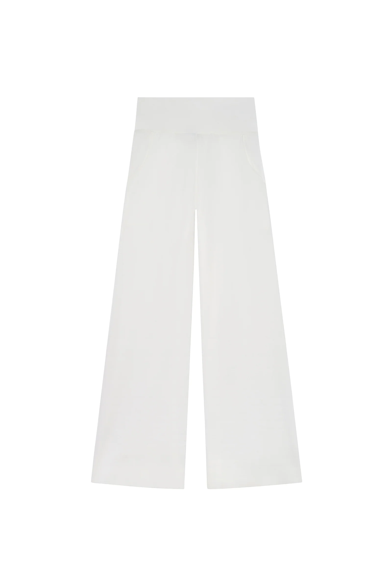 penda Pantalon large taille haute écume Écume