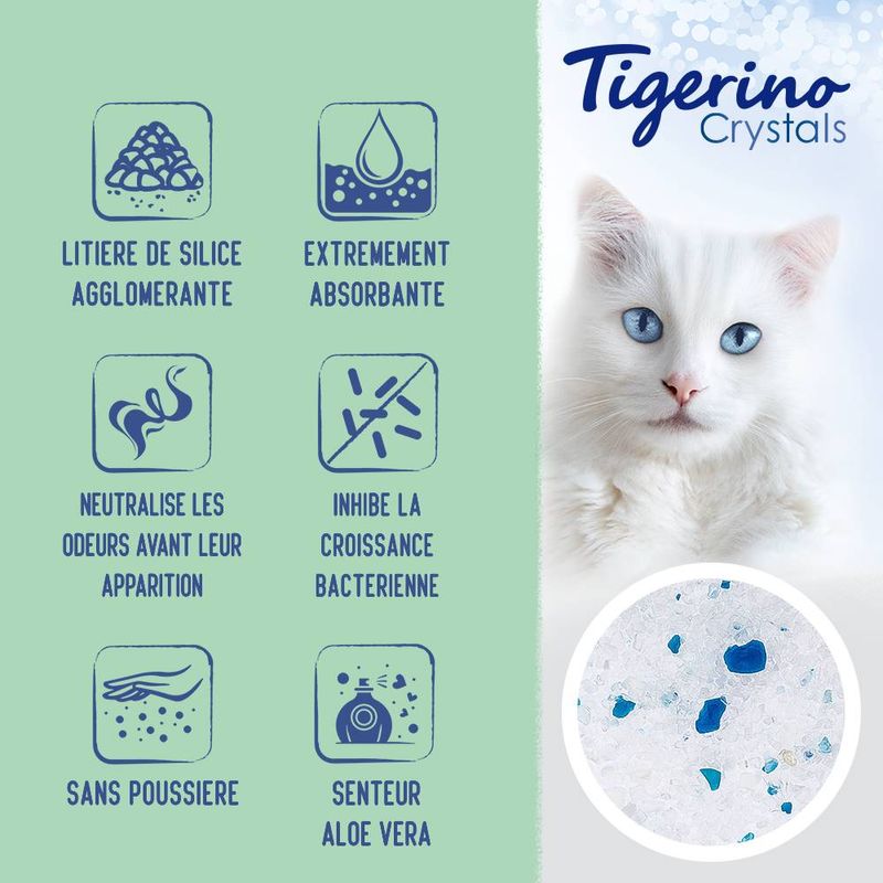 Litière Tigerino Crystals Aloe Vera
