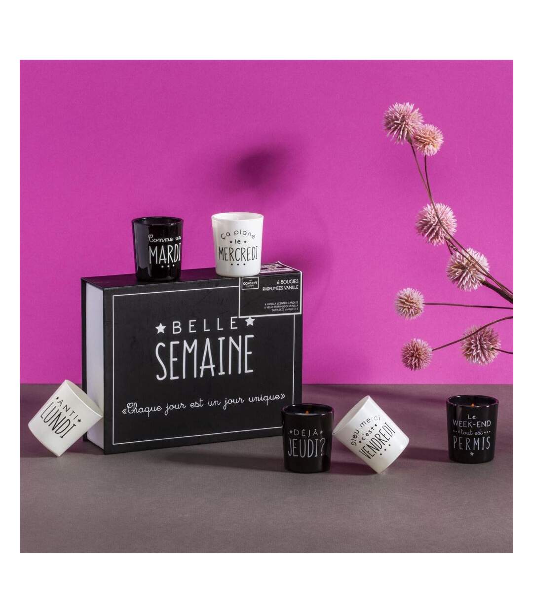 Coffret 6 bougies Humeur du jour