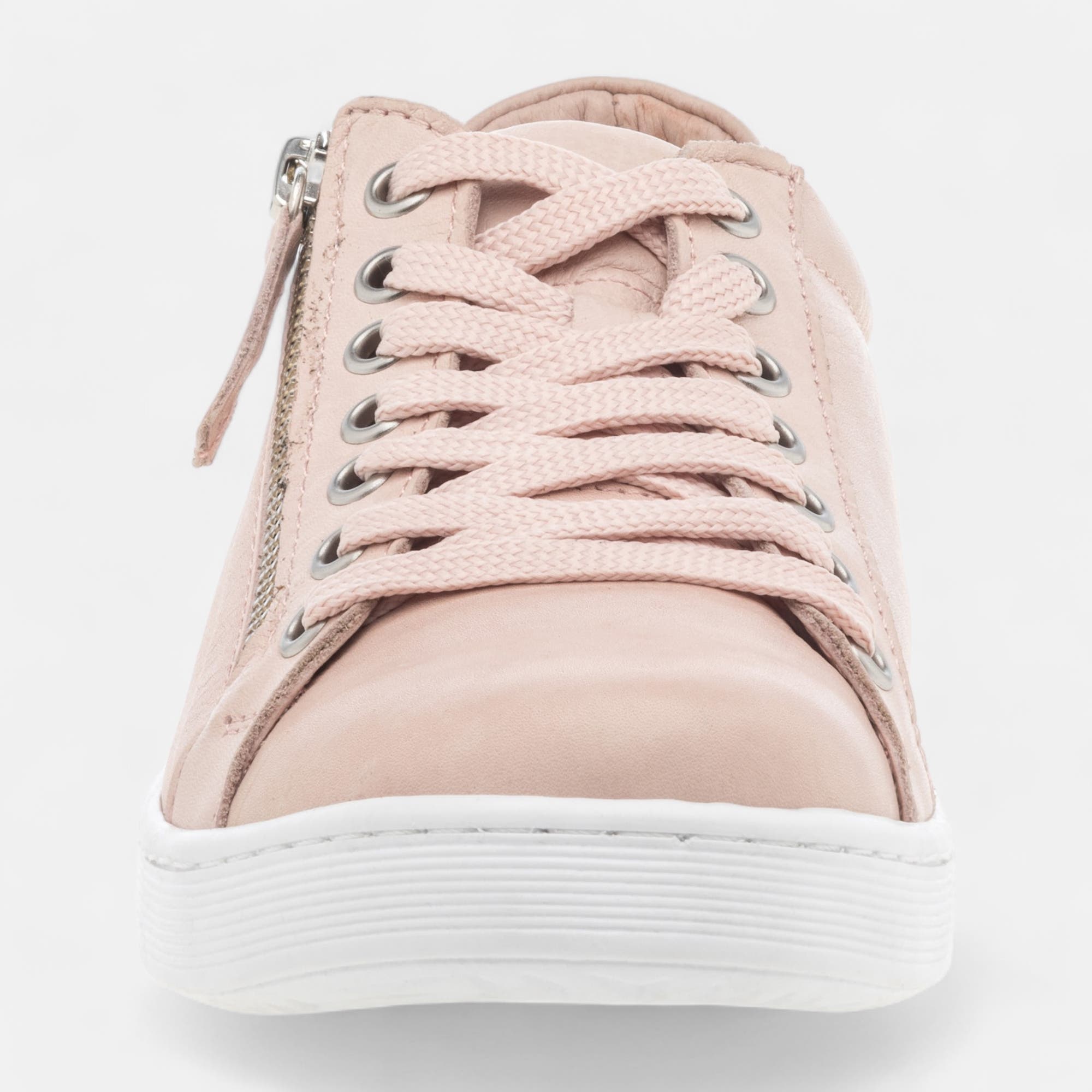 Baskets basses Femme en cuir rose