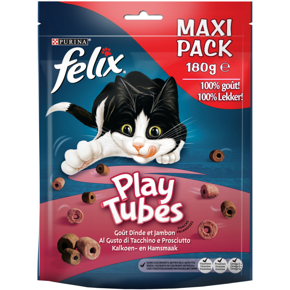 Felix Play Tubes Kalkoen - Ham180 gr