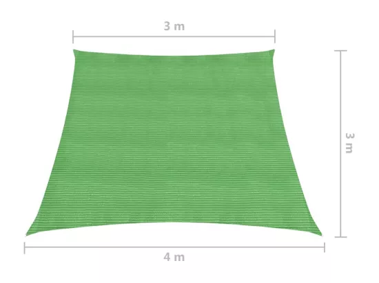 Voile d'ombrage 160 g/m² Vert clair 3/4x3 m PEHD