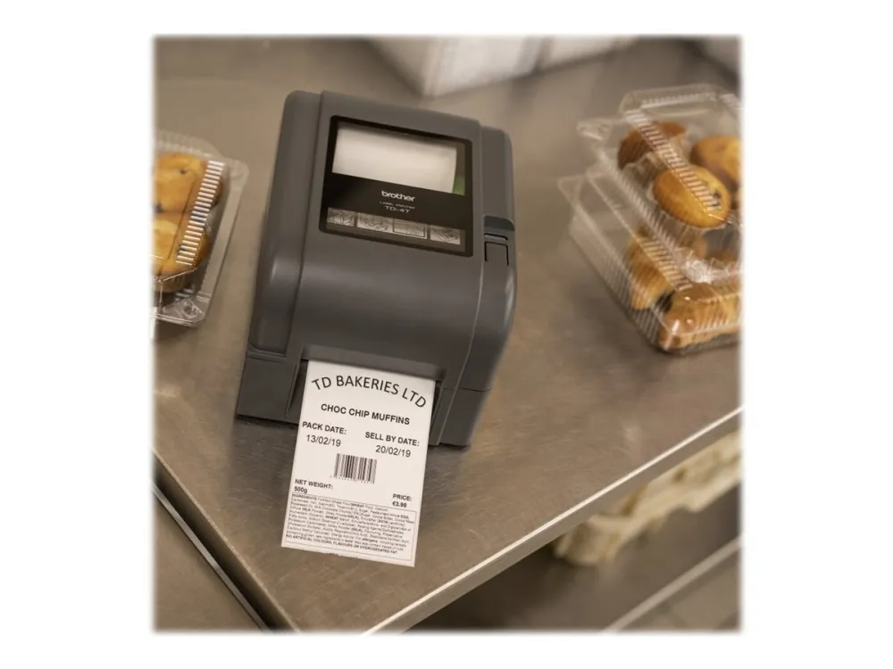 Brother TD-4420TN - Etiketprinter - direkte termisk/termisk overførsel - Rulle (11 cm) - 203 dpi - op til 152.4 mm/sek. - USB 2.0, LAN, USB vært, RS232C