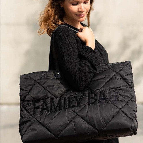 Family Bag Sac à langer matelassé Noir - CHILDHOME