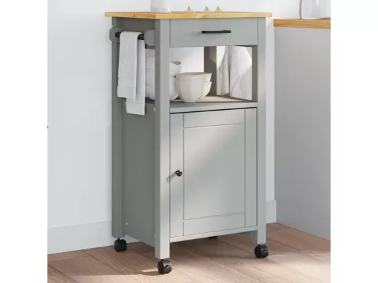 Chariot de cuisine MONZA 48x40x90 cm bois massif de pin