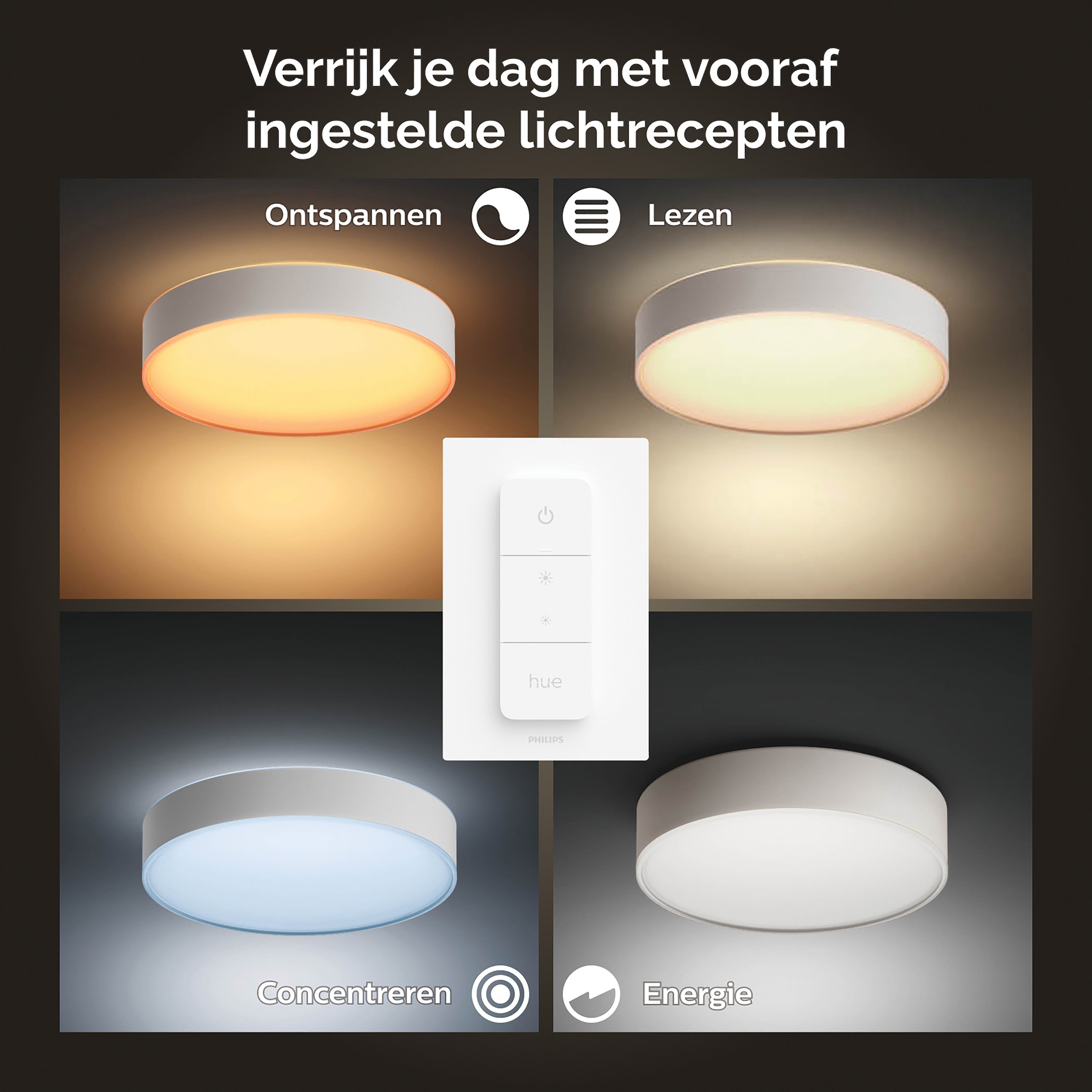 Philips Hue Enrave Plafondlamp - S - Wit