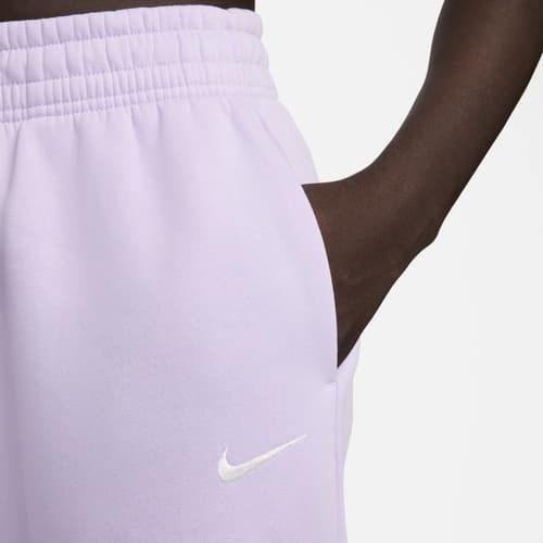 Nike Bas de Survêtement Phoenix Fleece Oversized - Violet/Blanc Cassé Femme