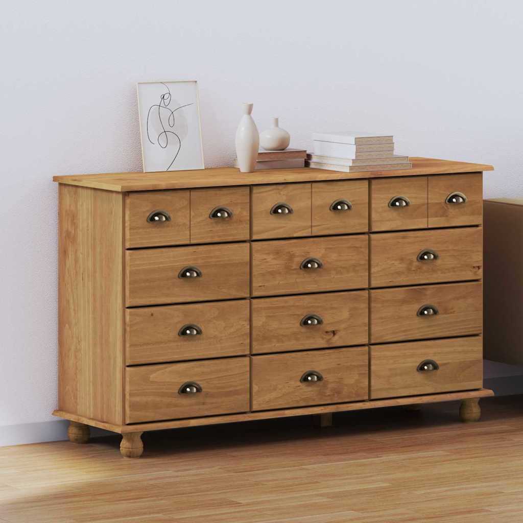 vidaXL ASKIM ladekast bruin 79 x 40 x 133,5 cm massief grenenhout