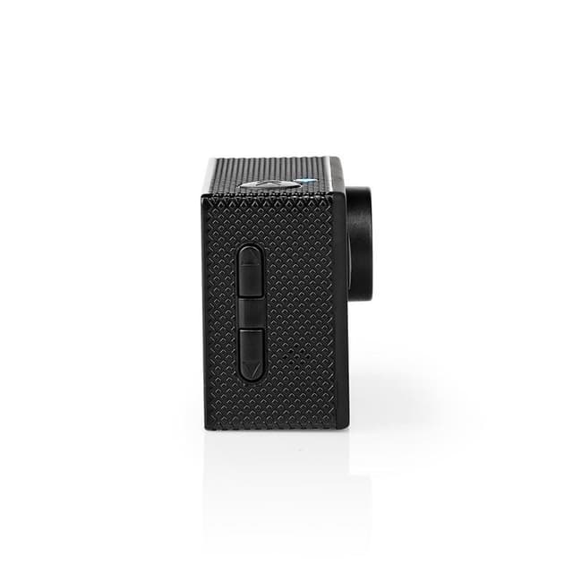 Nedis Action Cam | Enkelt Skærm | 720p@30fps | 5 MPixel | Vandtæt op til: 30.0 m | 90 min | Wi-Fi | App tilgængelig til: Android™ / IOS | Montering inkluderet | Sort