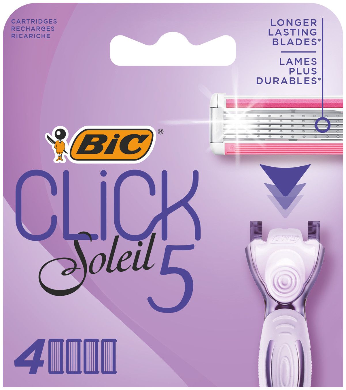 Bic Mesjes Soleil Click 5 (4 stuks)