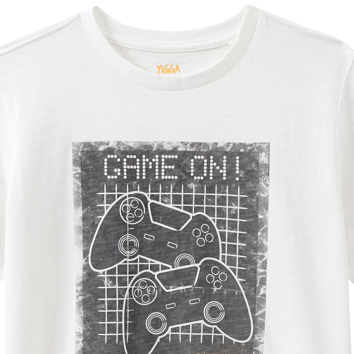 Yigga Jungen T-Shirt mit Gamer-Print weiss