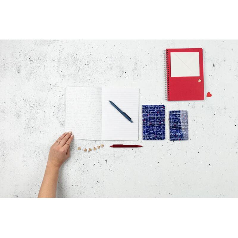 Le Mur des Je t'aime, Carnet cousu fil A5 14,8x21 cm, 64 pages, ligné.