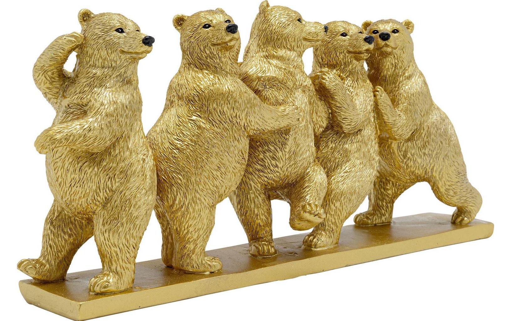 Dekofigur Tipsy Dancing Bears GoldDeko-Objekt