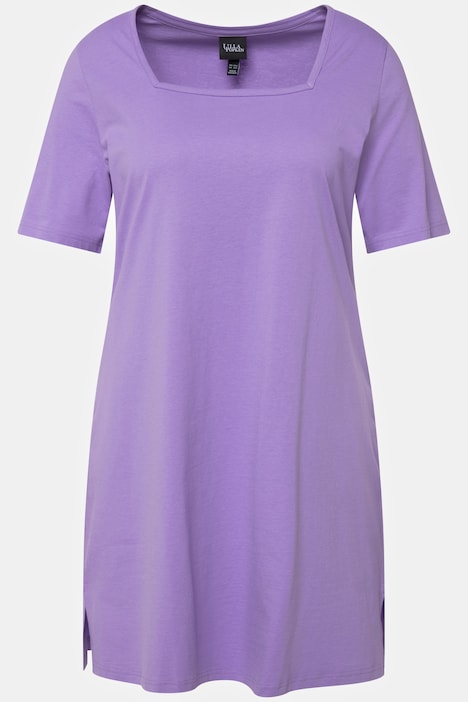 Longshirt, Classic, Carree-Ausschnitt, Halbarm