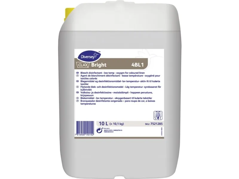 Blege- og desinfektionsmiddel, Diversey CLAX Bright 4BL1, 10 l, uden klor