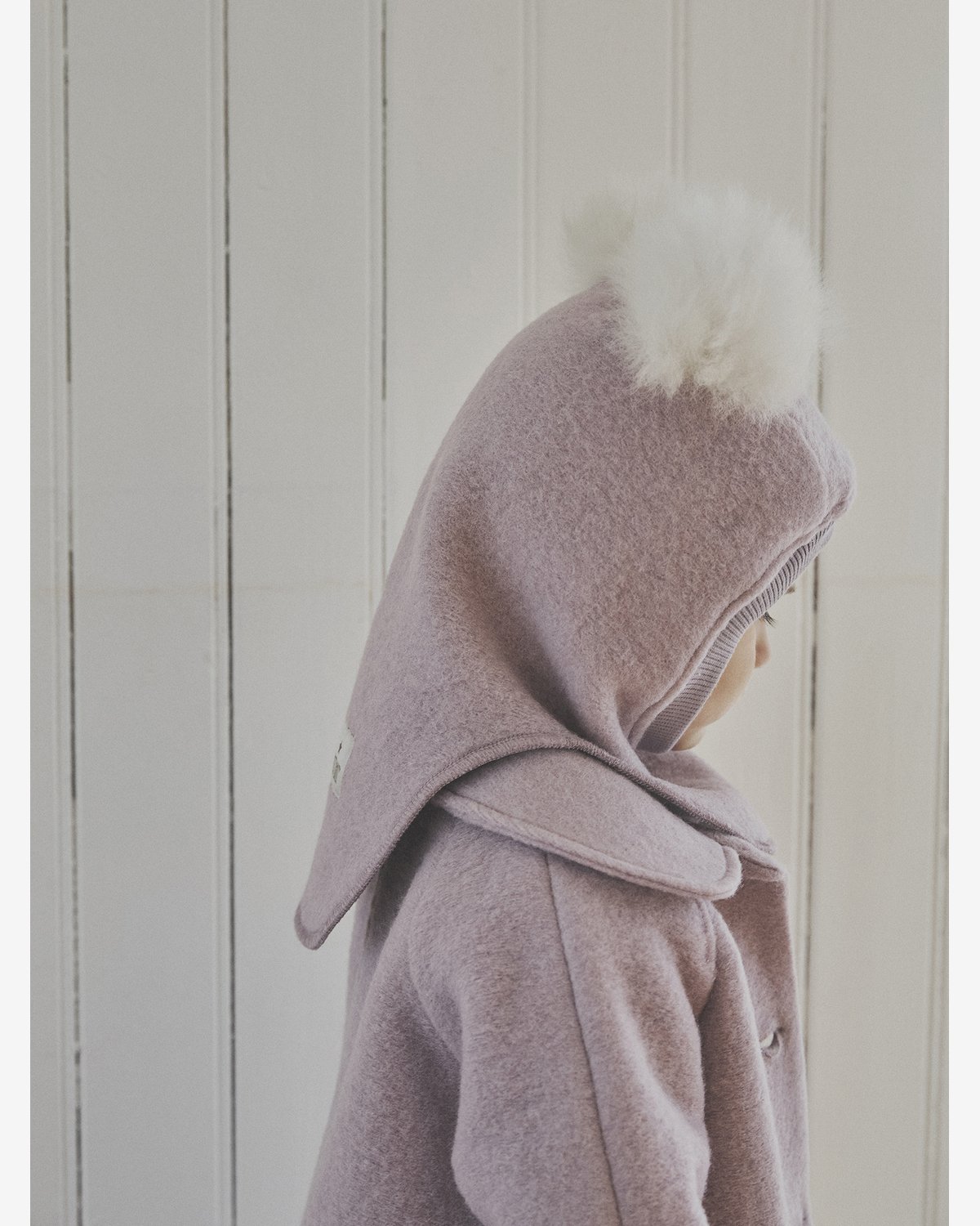 Balaclava Ull 2-Lags – Børstet Ullfleece | Alpaca Pompoms