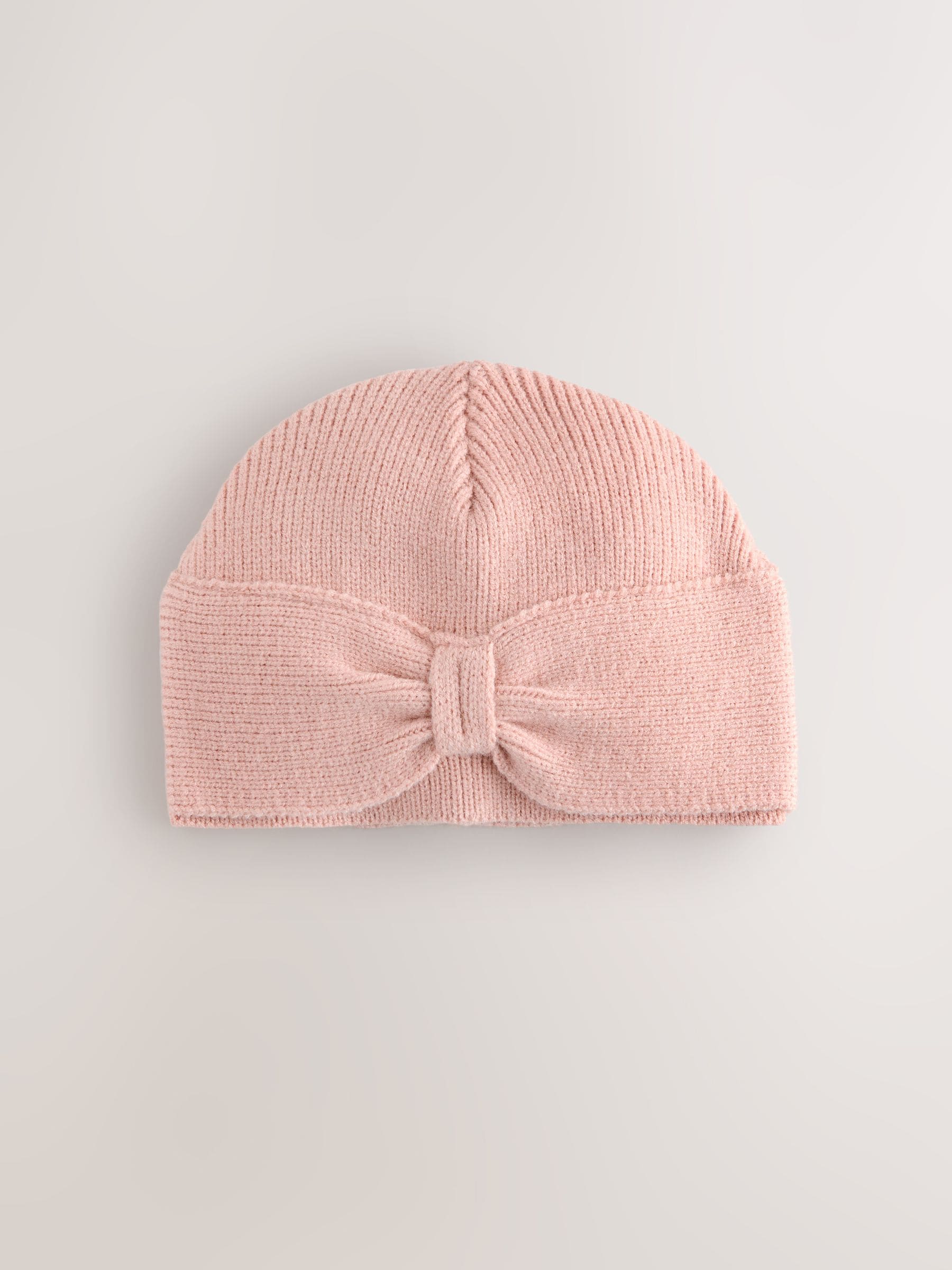 Roze - Knitted Bow Baby Turban Hat (0mths-2yrs)