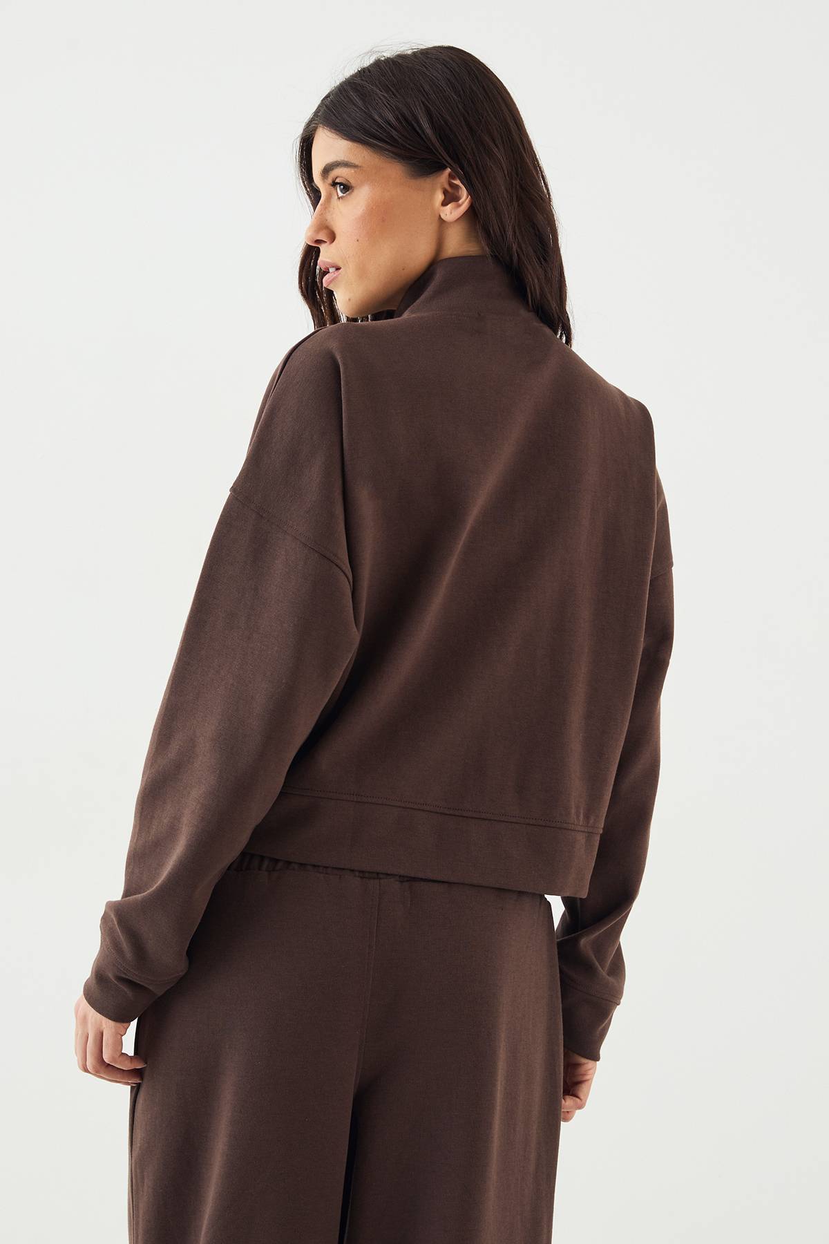 Bomber DSGN Studio à Col Entonnoir Zippé en Maille Interlock