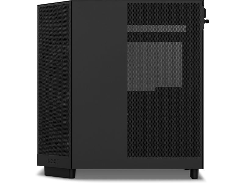 NZXT PC-Gehäuse H6 Flow Schwarz Kompaktes Mid-Tower-Gehäuse mit hohem Luftstrom