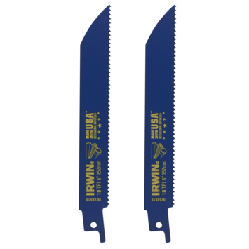 Irwin reciprozaagblad vertanding 10T bi-metaal voor hout / metaal - 2 stuks - 150 mm