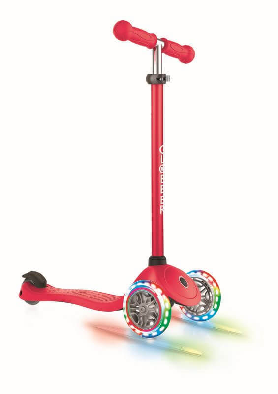 GLOBBER PRIMO LIGHTS rot, mit Leuchtrollen
