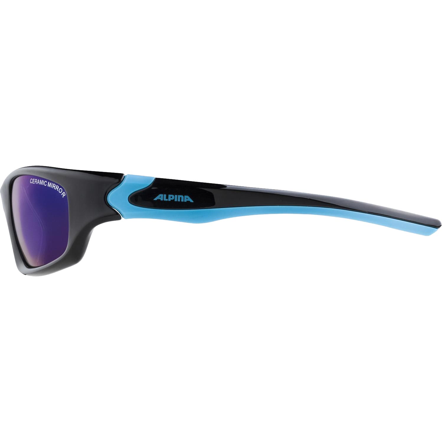 Alpina Flexxy Teen Sonnenbrille Kinder black matt cyan