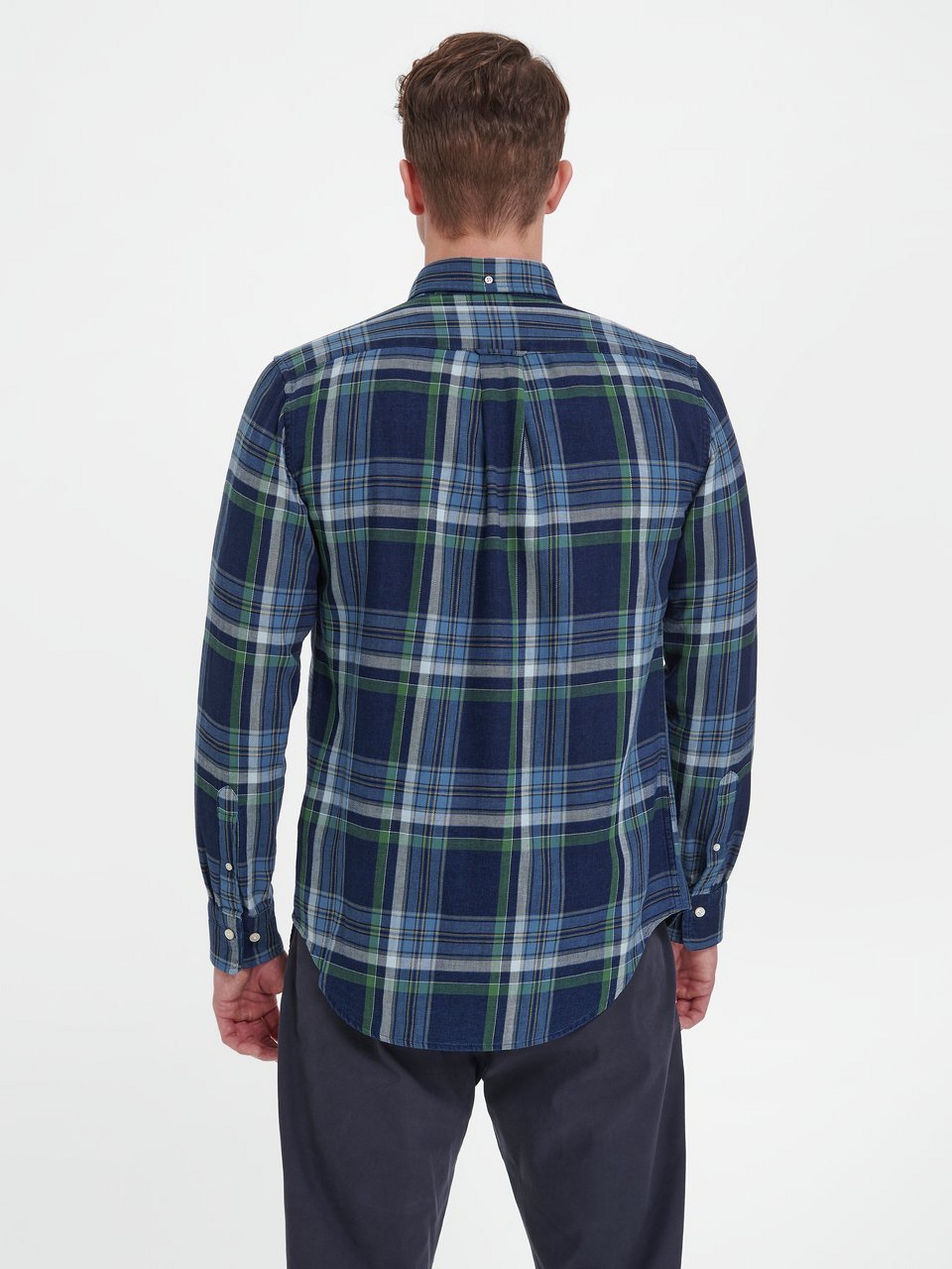 Hemd „Reg Indigo Twill Check Shirt“