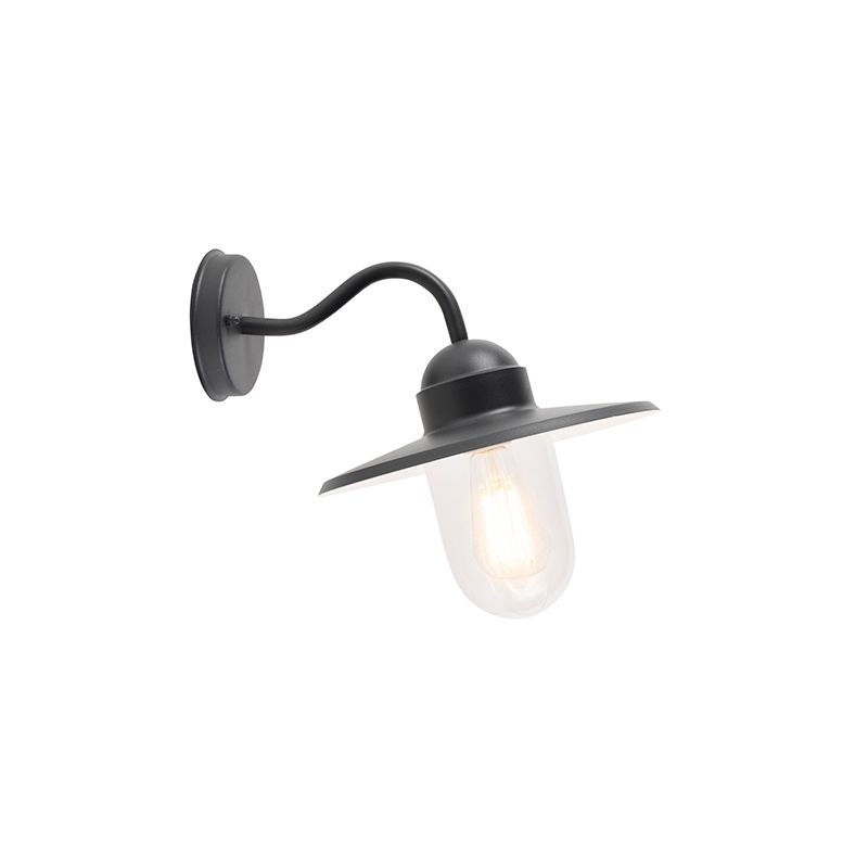 Landelijke buitenwandlamp donkergrijs IP44 - Kansas