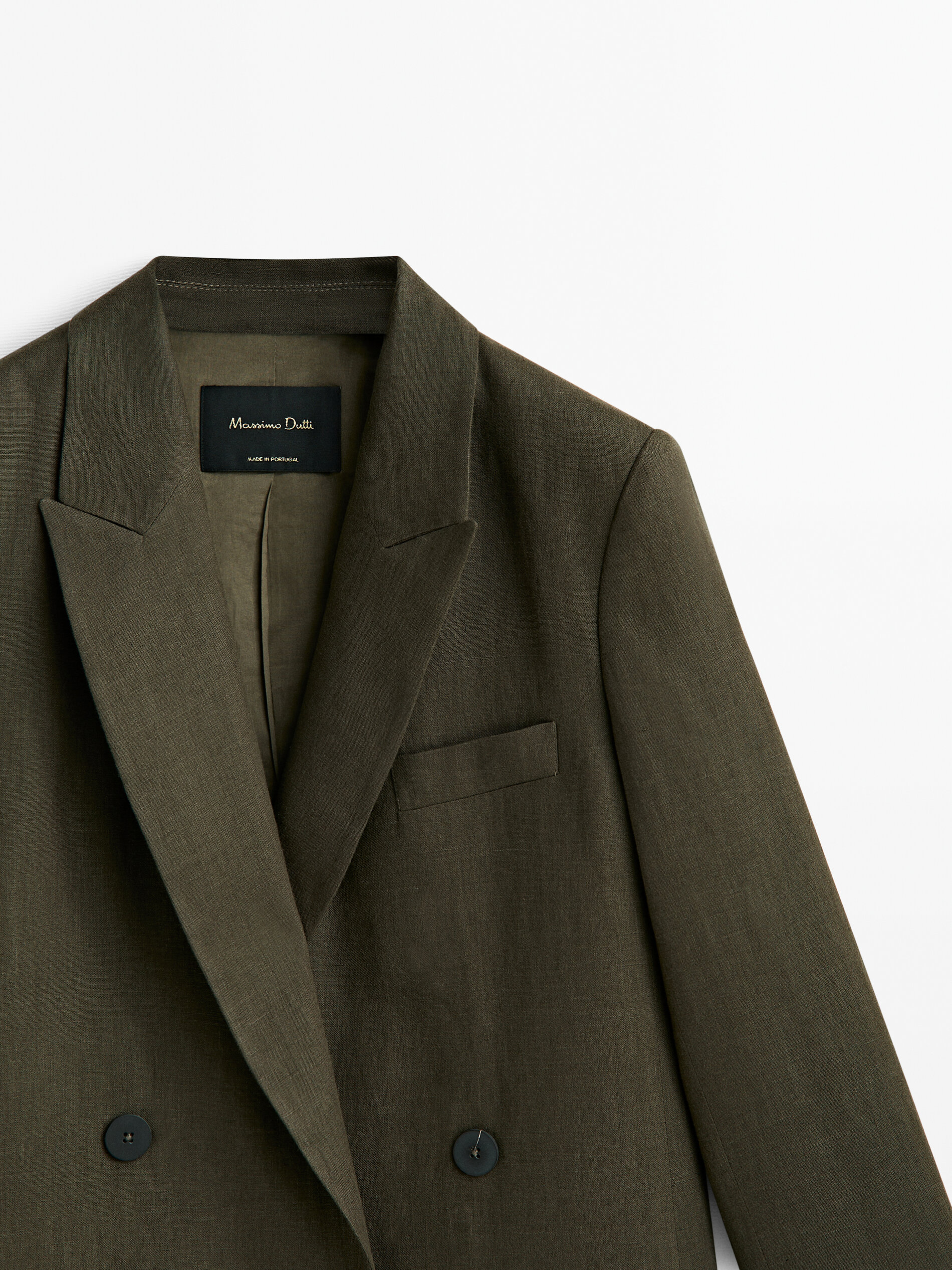 Traje Americana 100% linho cruce falso - GRIS