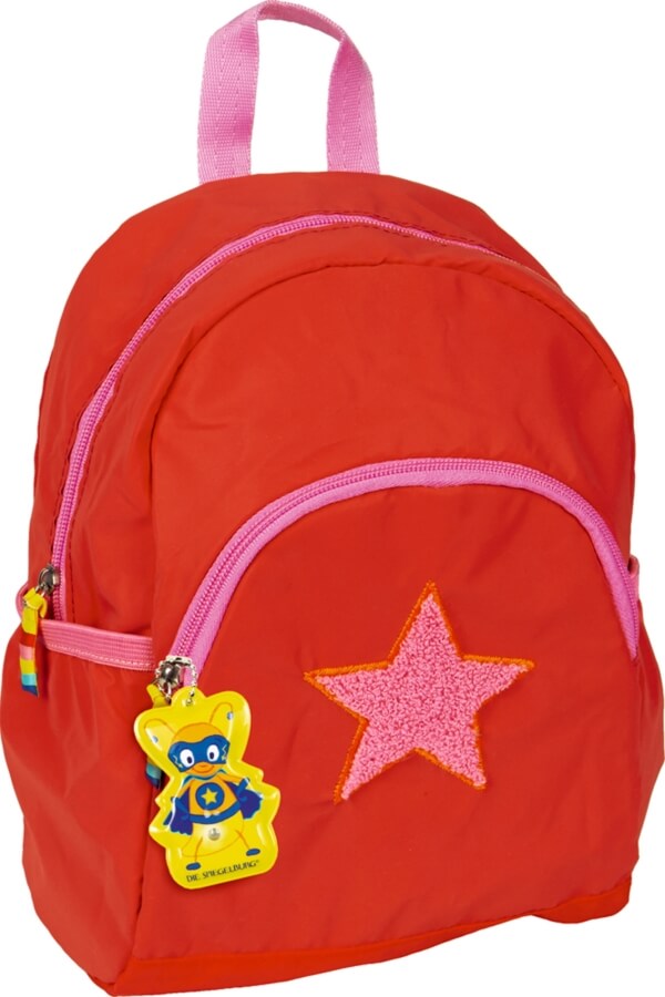 Die Spiegelburg 14835 Rucksack Glühwürmchen, ca. 22x29x12 cm, rot