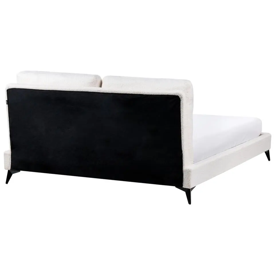 MELLE - Tweepersoonsbed - Gebroken wit - 160 x 200 cm - Bouclé