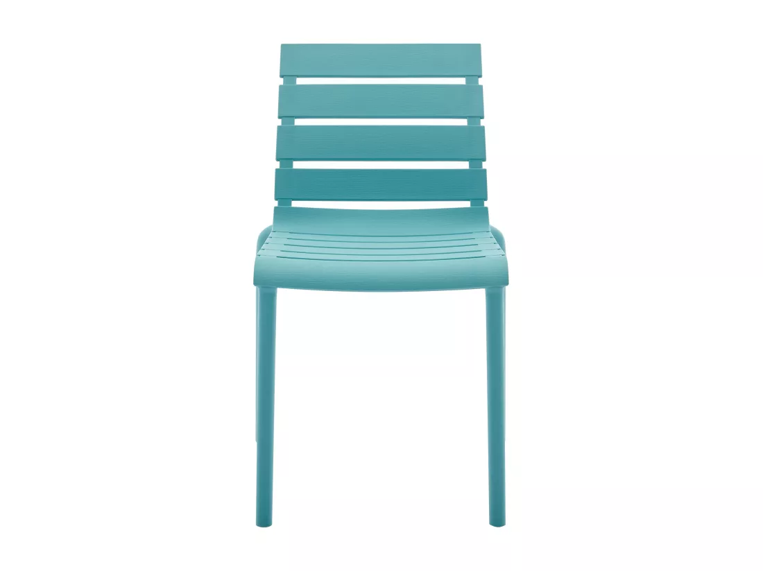 Lot de 2 chaises de jardin empilables en polypropylène - Bleu ciel - PANDJI de MYLIA
