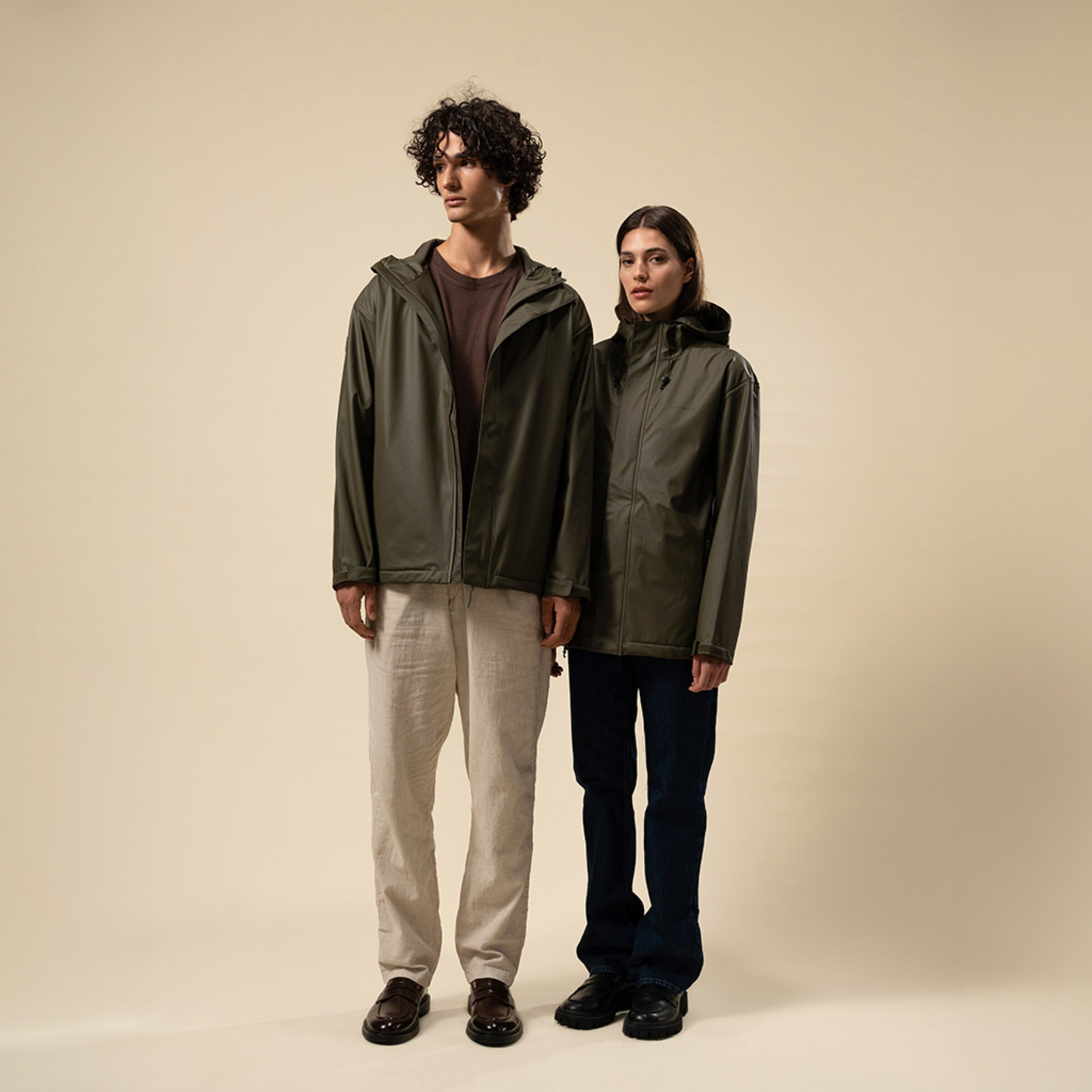Everyday Rain Jacket Short Forest Green