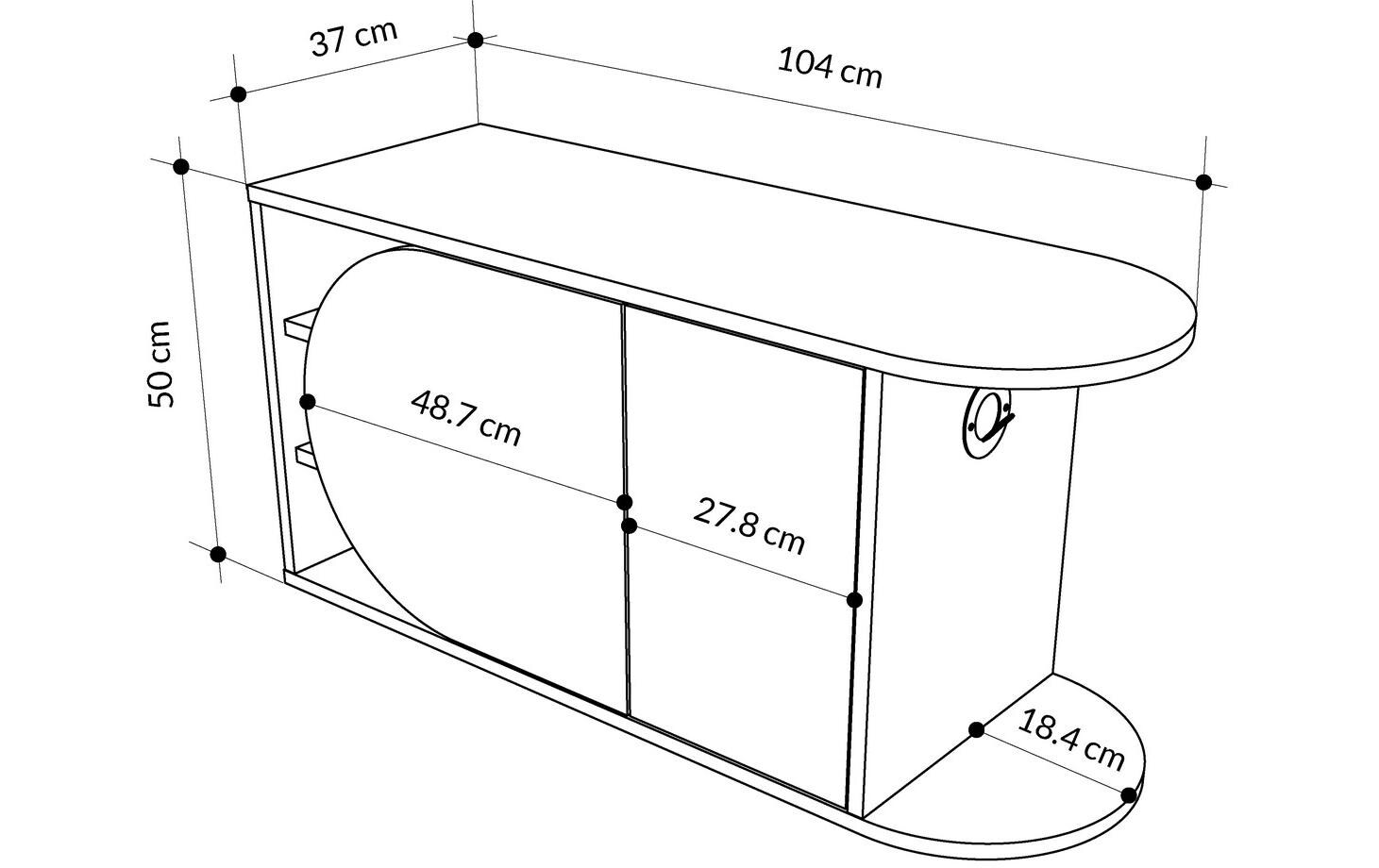 Schuhregal Nova 104 x 50 x 37 cm, Weiss/Mocca<br>Schuhbank