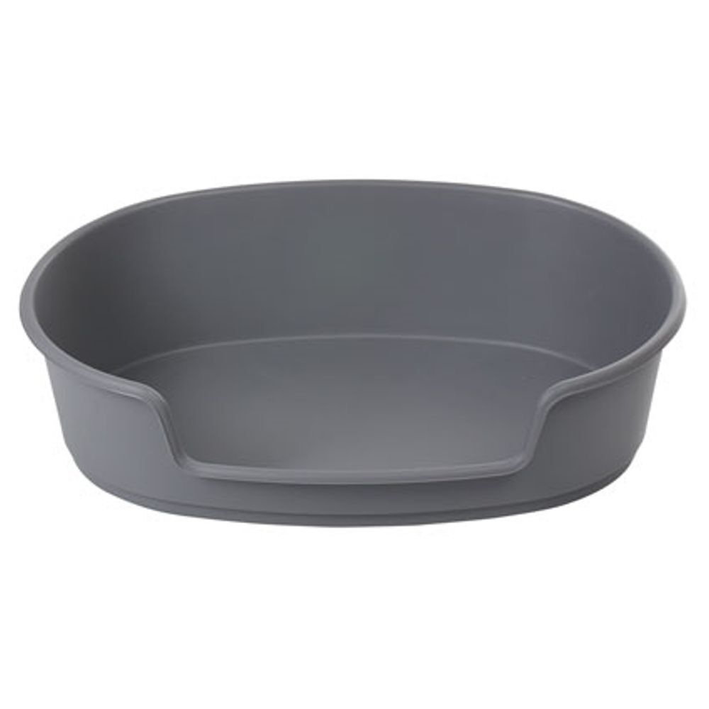 Panier rigide gris pour chien 70x40 cm