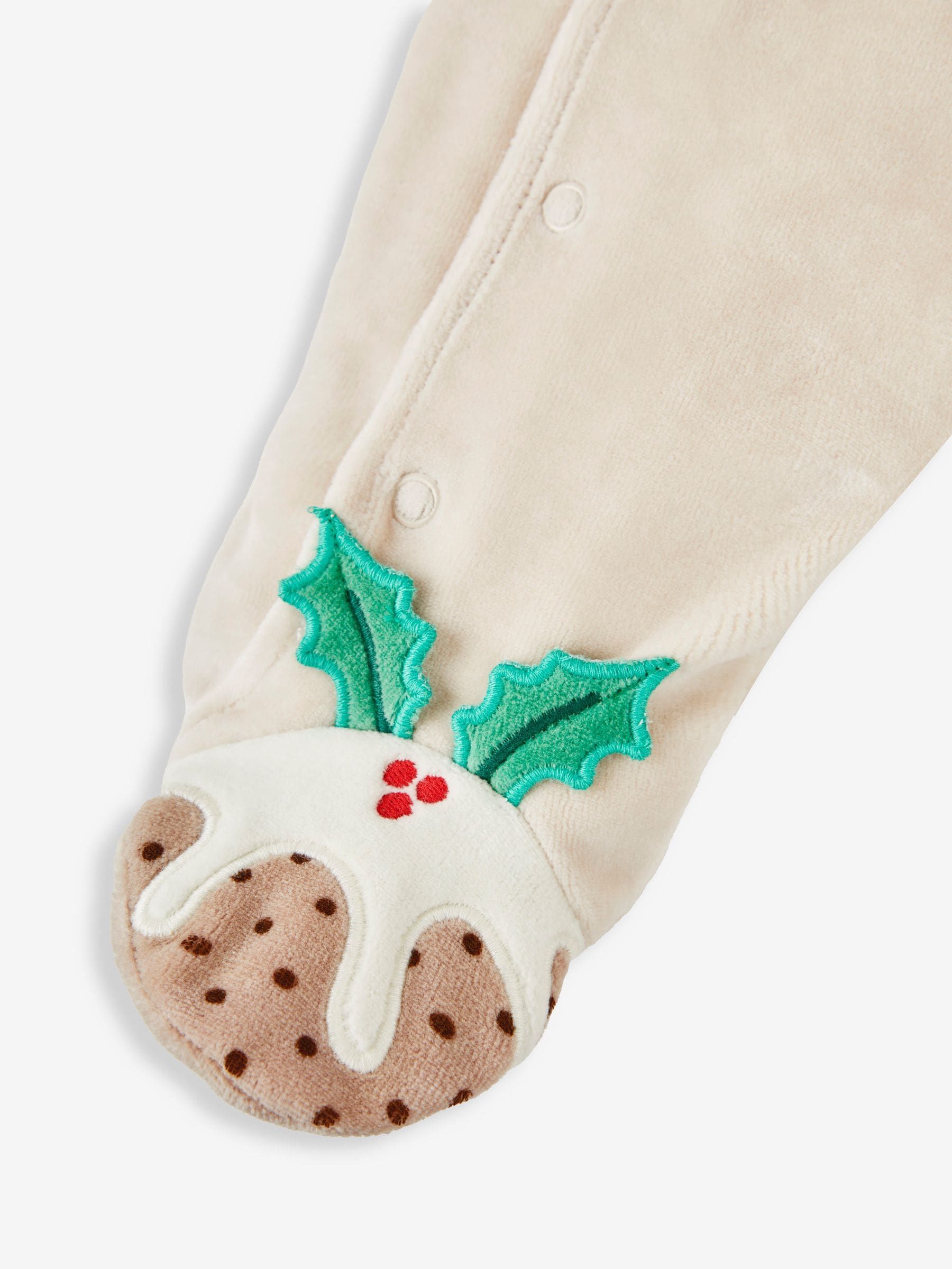JoJo Maman Bébé All-in-one met Kerstmis Pudding Applicatie