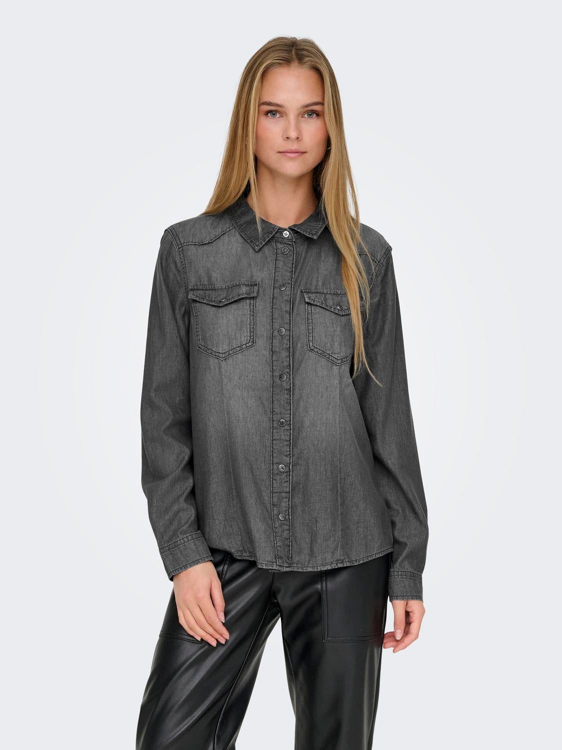 ONLALEXA Jeanshemd Medium Grey Denim