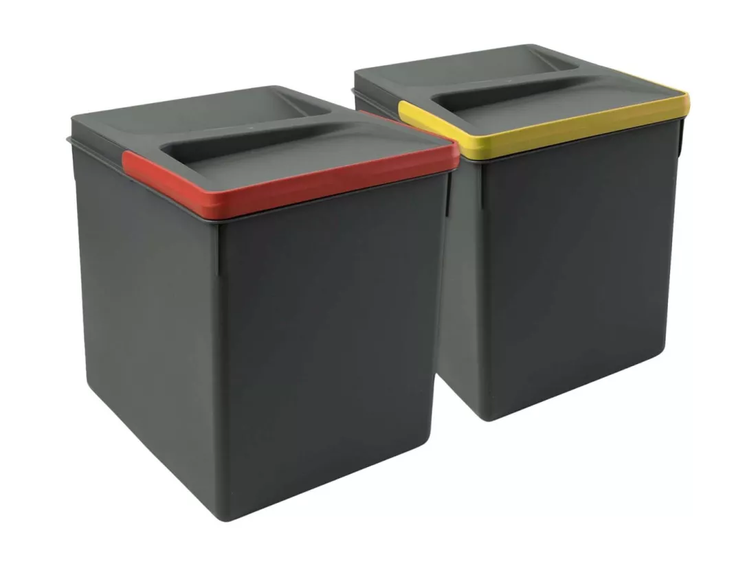 Poubelles pour tiroir de cuisine Recycle (Lot de 2)