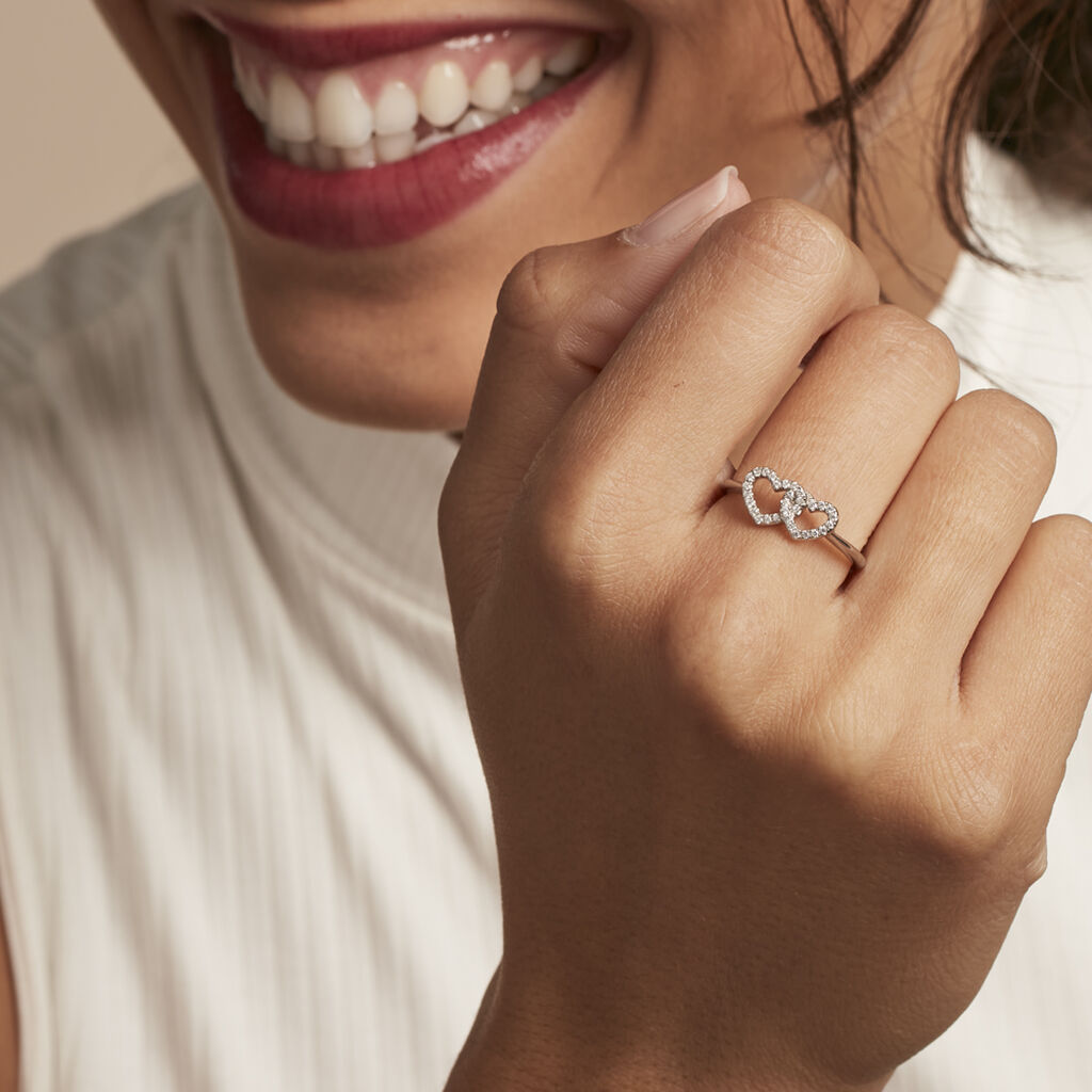 Bague Anne-ael Argent Blanc Oxyde De Zirconium