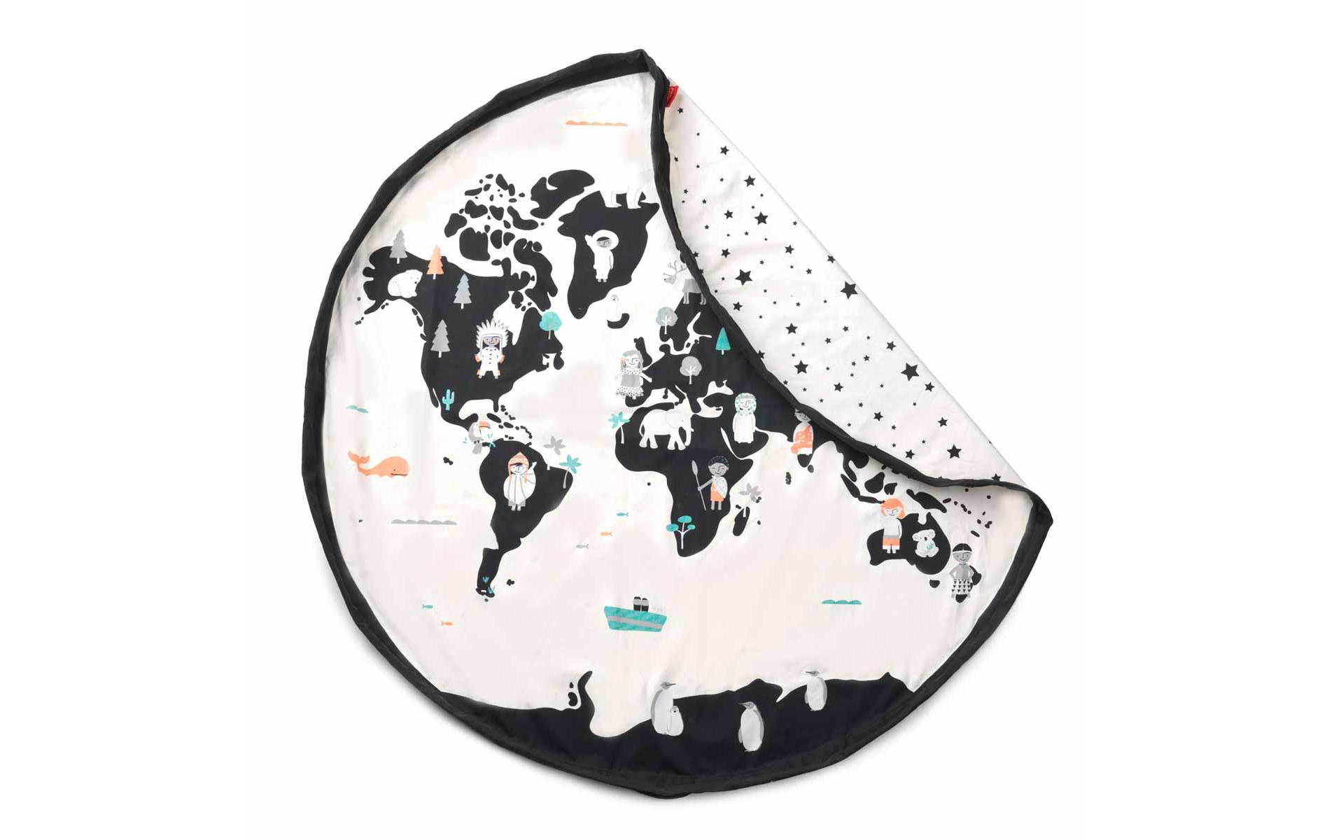 Spielzeugtasche Play & Go Worldmap2-in-1-Funktion: Aufbewahrungssack und Spielmatte