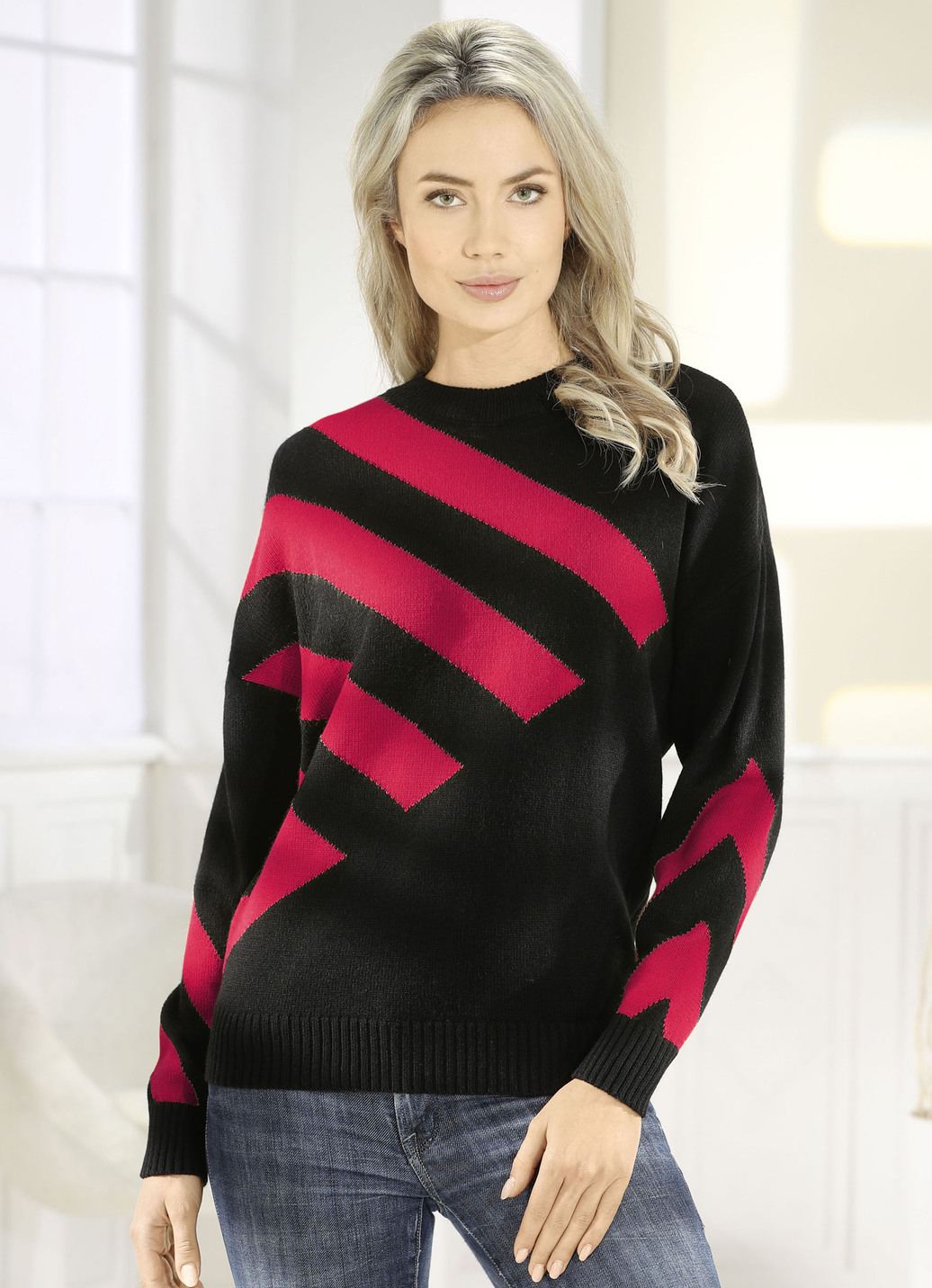 Pullover mit Intarsienmuster