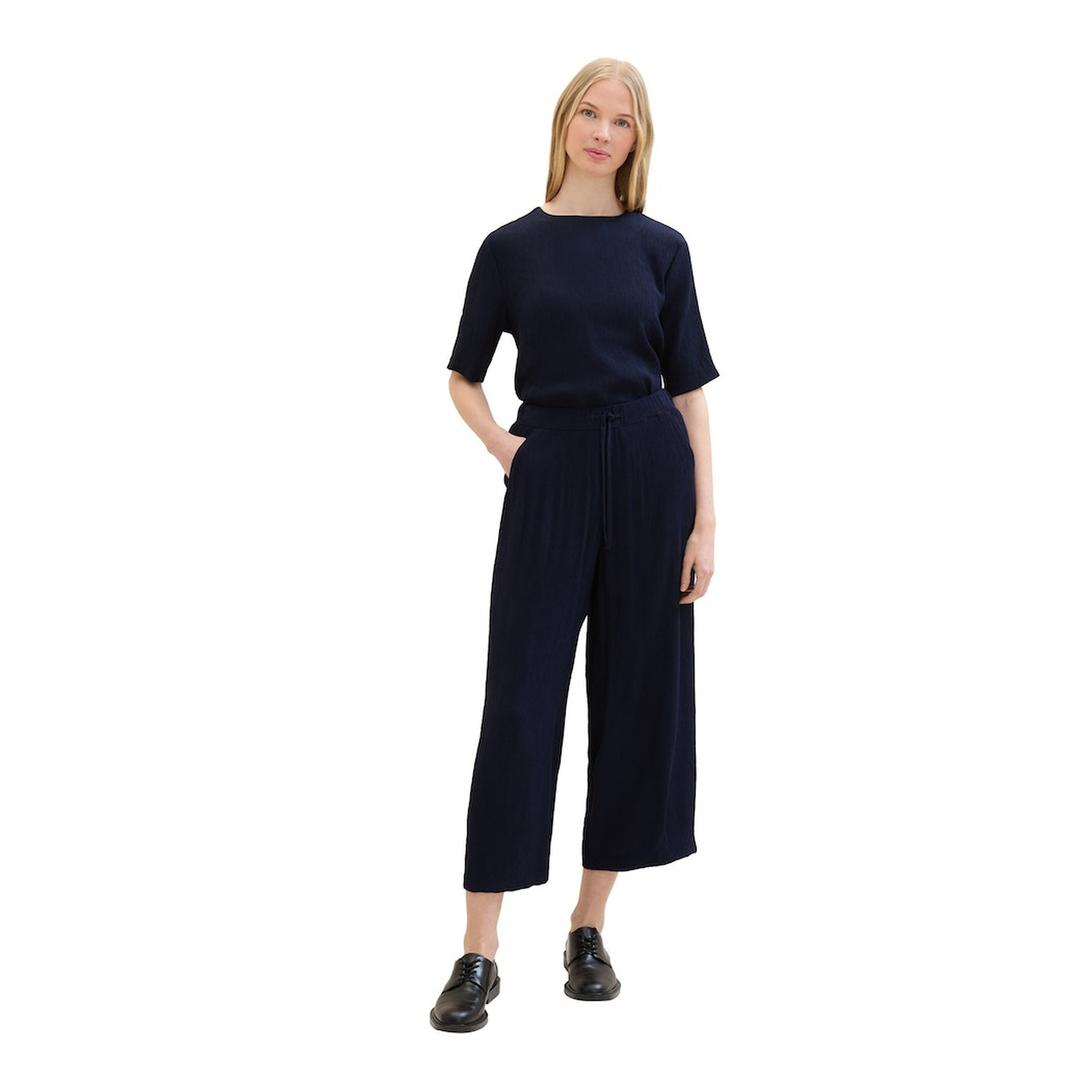 Tom Tailor Culotte crinkle pants