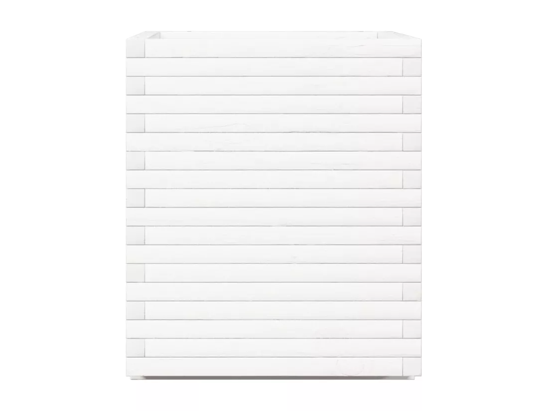 Jardinière bac lit surélevé bois blanche 60 x 60 x 72 cm 02_0037731