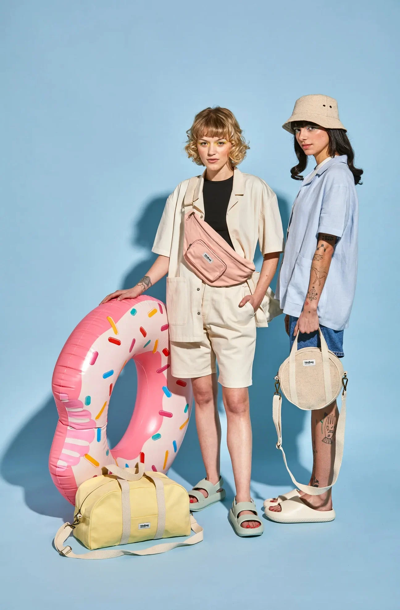 LOUIS - Sac à main en coton | Beige